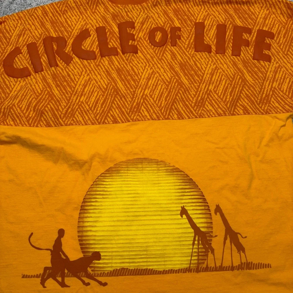 Disney The Lion King Spirit Jersey Orange Sun Africa US Size XL RARE - Picture 9 of 9
